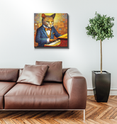 Cat's Dreamy Moonlight Wrapped Canvas